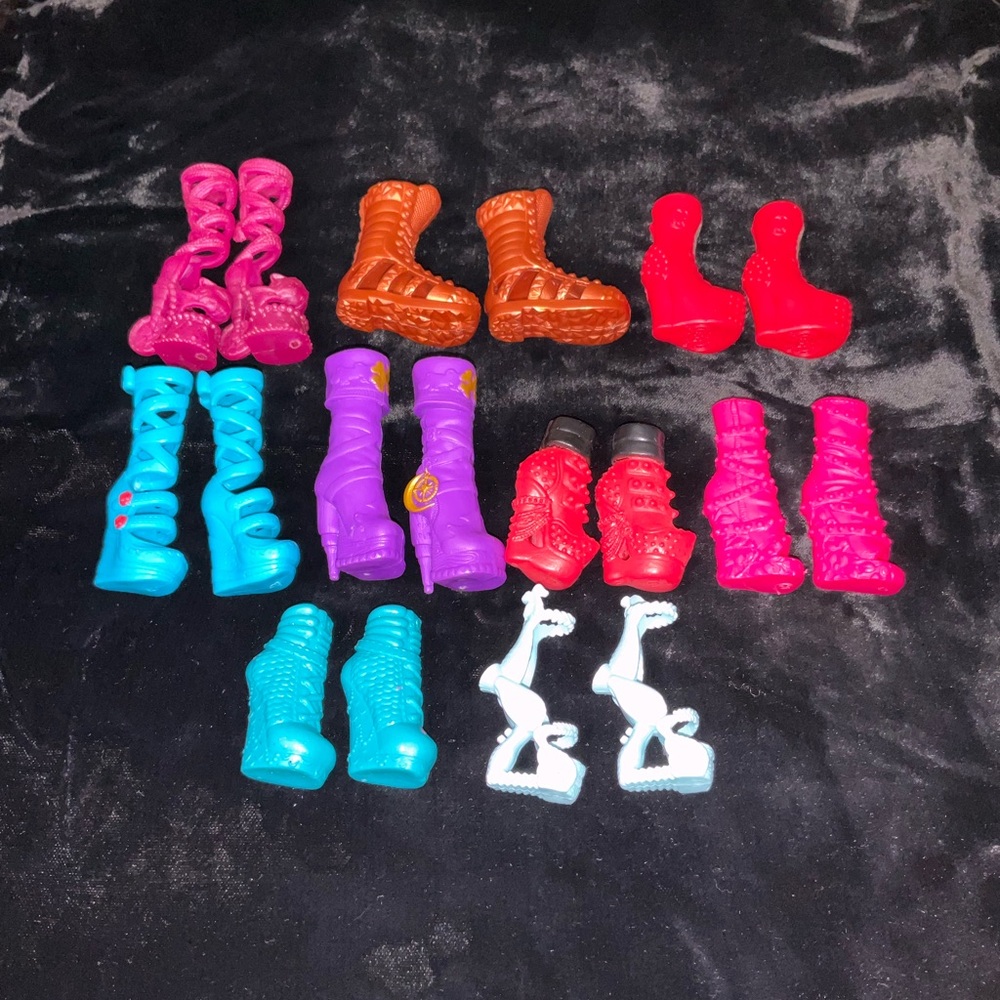 Lot of 9 Monster High Doll Shoes